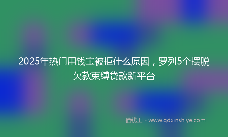 2025年热门用钱宝被拒什么原因，罗列5个摆脱欠款束缚贷款新平台