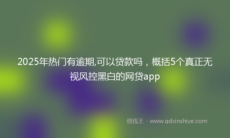 2025年热门有逾期,可以贷款吗，概括5个真正无视风控黑白的网贷app