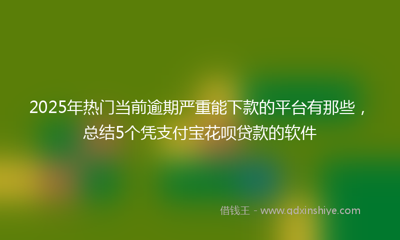2025年热门当前逾期严重能下款的平台有那些，总结5个凭支付宝花呗贷款的软件