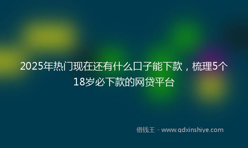 2025年热门现在还有什么口子能下款，梳理5个18岁必下款的网贷平台