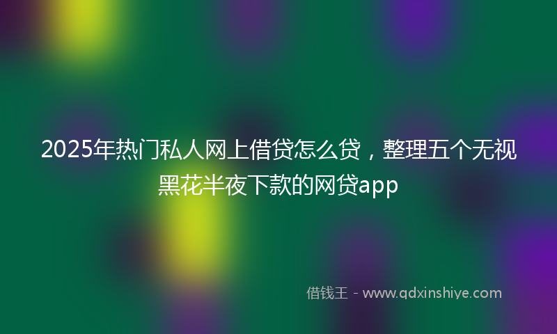 2025年热门私人网上借贷怎么贷，整理五个无视黑花半夜下款的网贷app