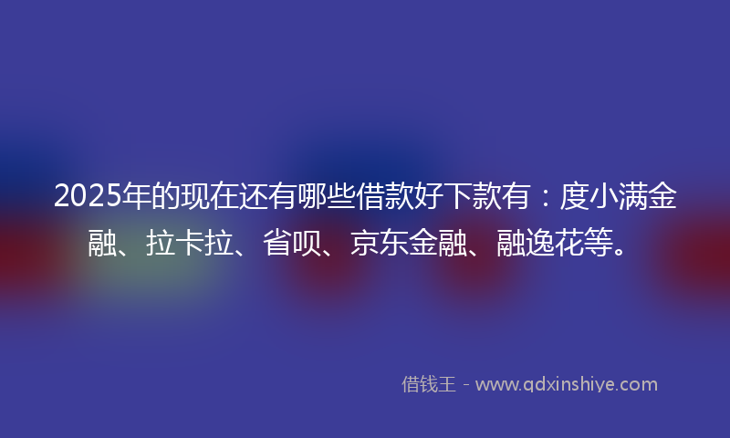 2025年的现在还有哪些借款好下款有：度小满金融、拉卡拉、省呗、京东金融、融逸花等。