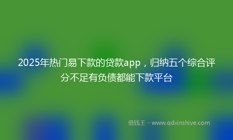 2025年热门易下款的贷款app，归纳五个综合评分不足有负债都能下款平台