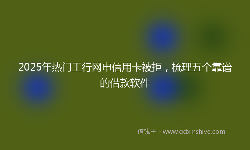 2025年热门工行网申信用卡被拒，梳理五个靠谱的借款软件