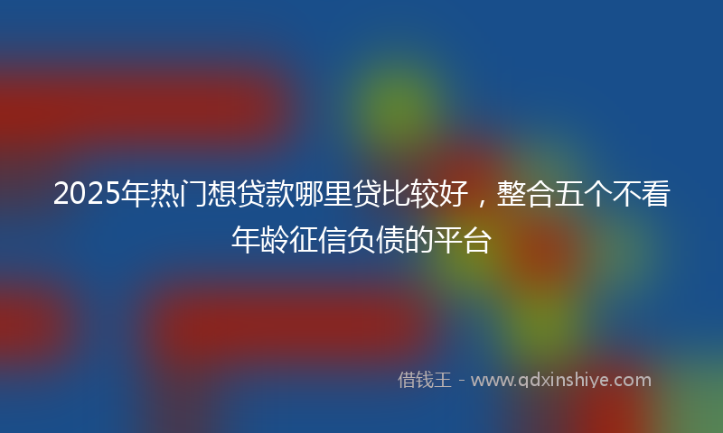 2025年热门想贷款哪里贷比较好，整合五个不看年龄征信负债的平台