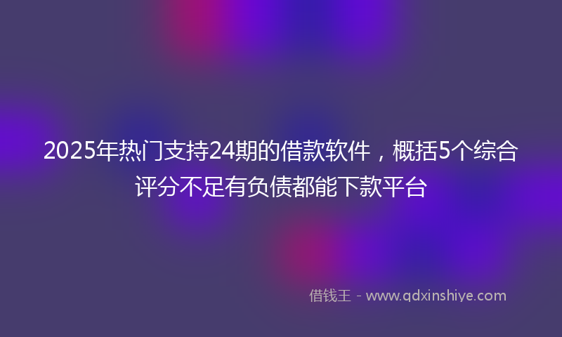 2025年热门支持24期的借款软件，概括5个综合评分不足有负债都能下款平台