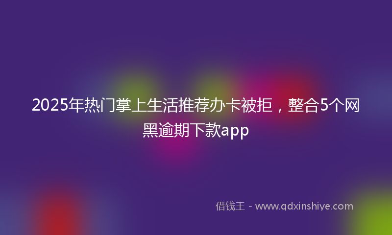 2025年热门掌上生活推荐办卡被拒，整合5个网黑逾期下款app