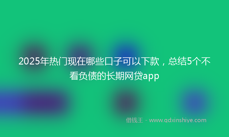 2025年热门现在哪些口子可以下款，总结5个不看负债的长期网贷app