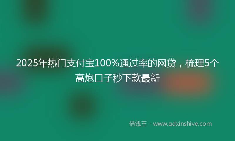 2025年热门支付宝100%通过率的网贷，梳理5个高炮口子秒下款最新