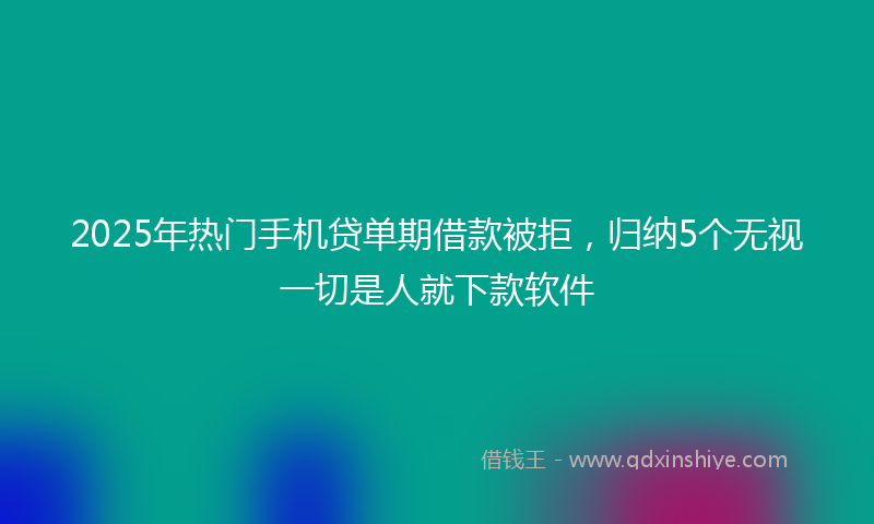 2025年热门手机贷单期借款被拒，归纳5个无视一切是人就下款软件