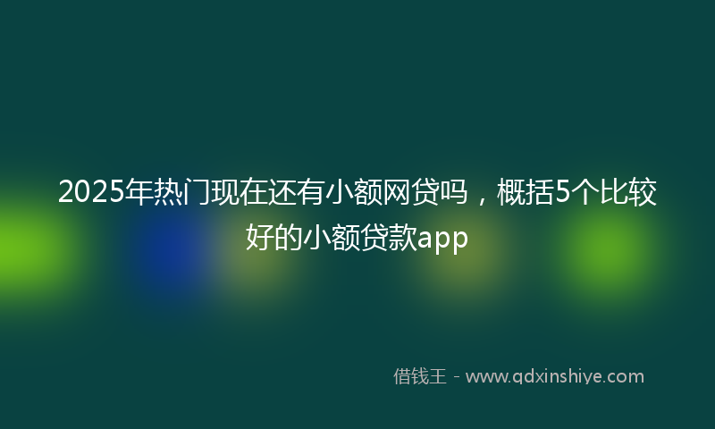 2025年热门现在还有小额网贷吗，概括5个比较好的小额贷款app