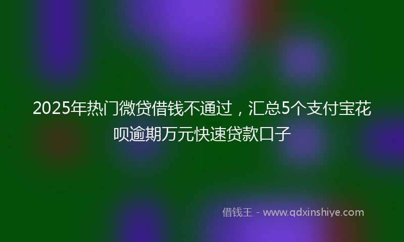 2025年热门微贷借钱不通过，汇总5个支付宝花呗逾期万元快速贷款口子