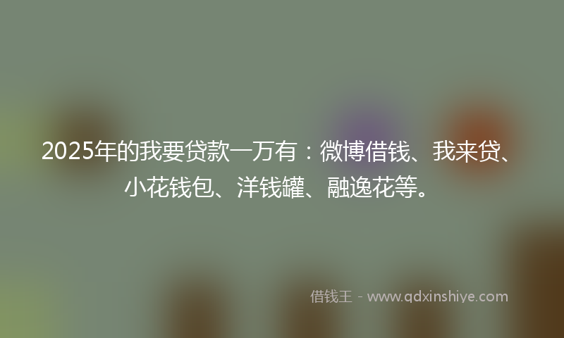 2025年的我要贷款一万有：微博借钱、我来贷、小花钱包、洋钱罐、融逸花等。