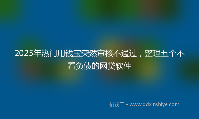 2025年热门用钱宝突然审核不通过，整理五个不看负债的网贷软件