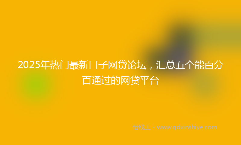2025年热门最新口子网贷论坛，汇总五个能百分百通过的网贷平台