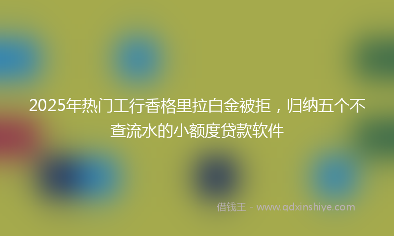 2025年热门工行香格里拉白金被拒，归纳五个不查流水的小额度贷款软件