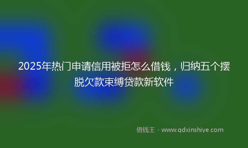 2025年热门申请信用被拒怎么借钱，归纳五个摆脱欠款束缚贷款新软件