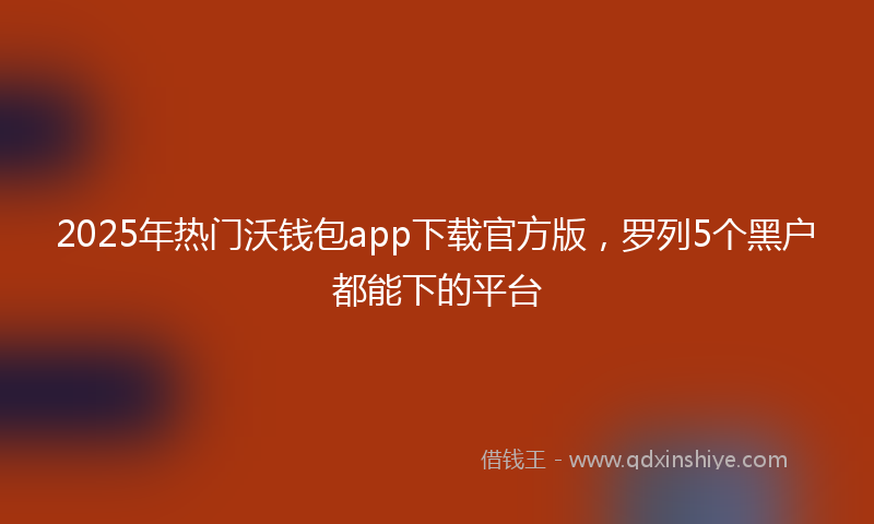 2025年热门沃钱包app下载官方版，罗列5个黑户都能下的平台
