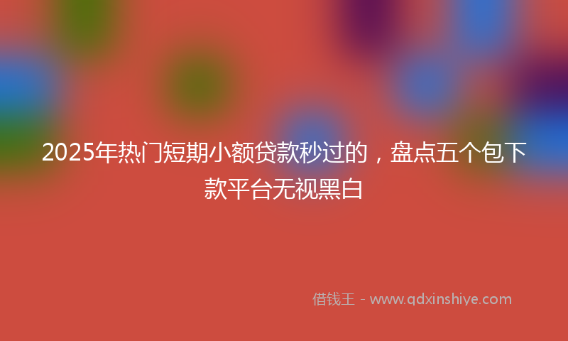 2025年热门短期小额贷款秒过的，盘点五个包下款平台无视黑白
