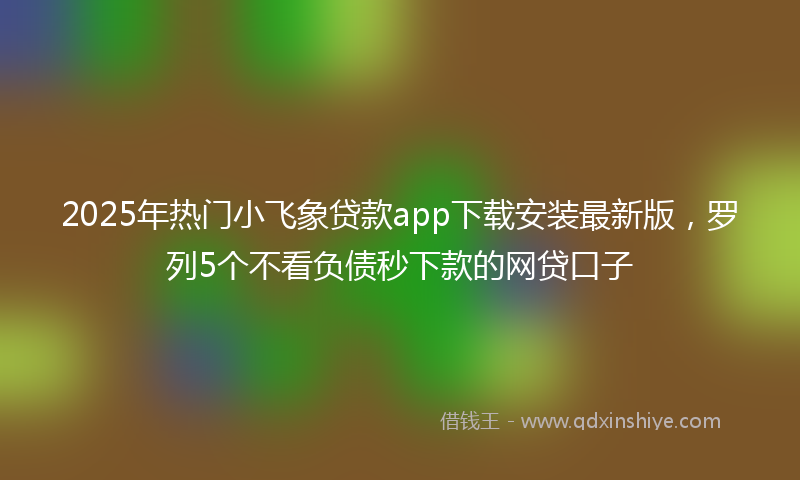 2025年热门小飞象贷款app下载安装最新版，罗列5个不看负债秒下款的网贷口子