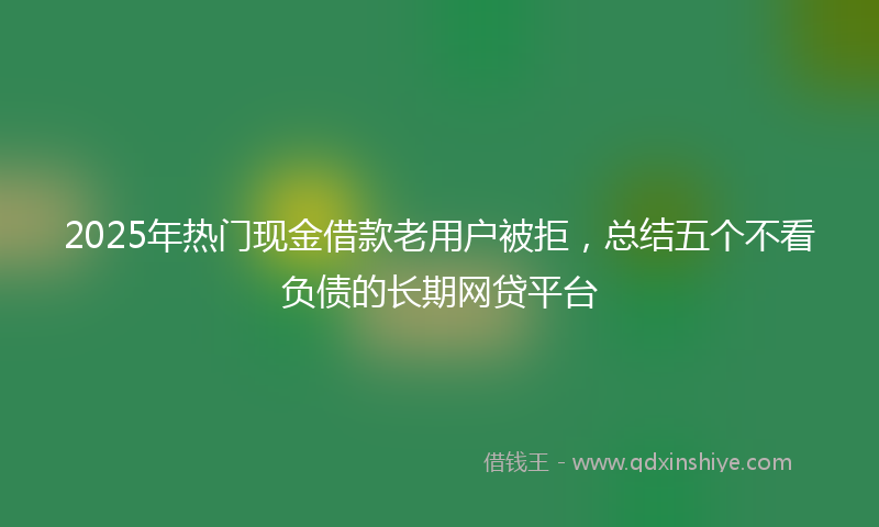 2025年热门现金借款老用户被拒，总结五个不看负债的长期网贷平台