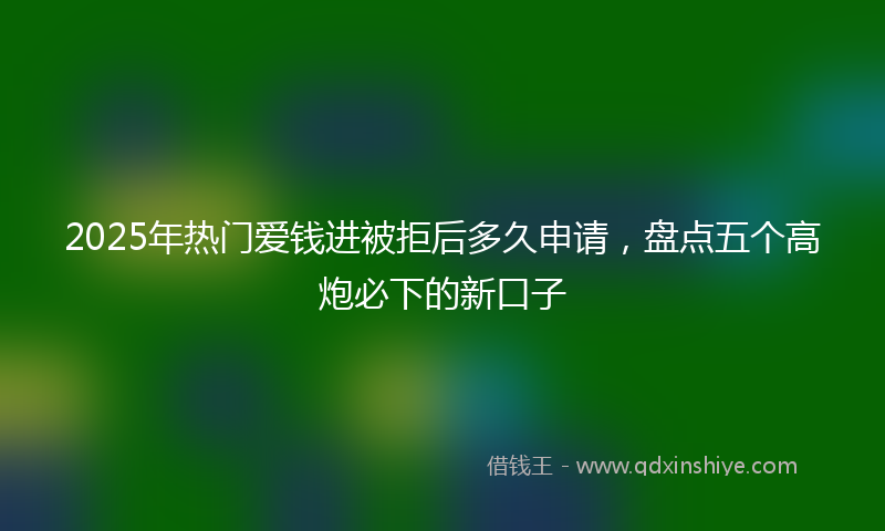 2025年热门爱钱进被拒后多久申请，盘点五个高炮必下的新口子
