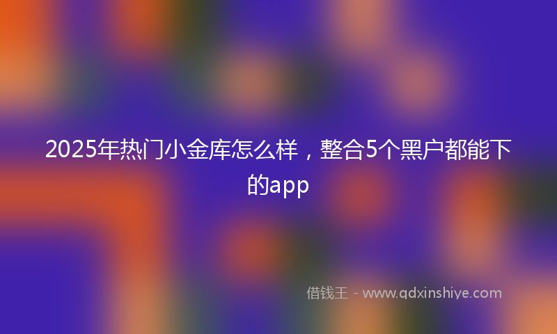 2025年热门小金库怎么样，整合5个黑户都能下的app