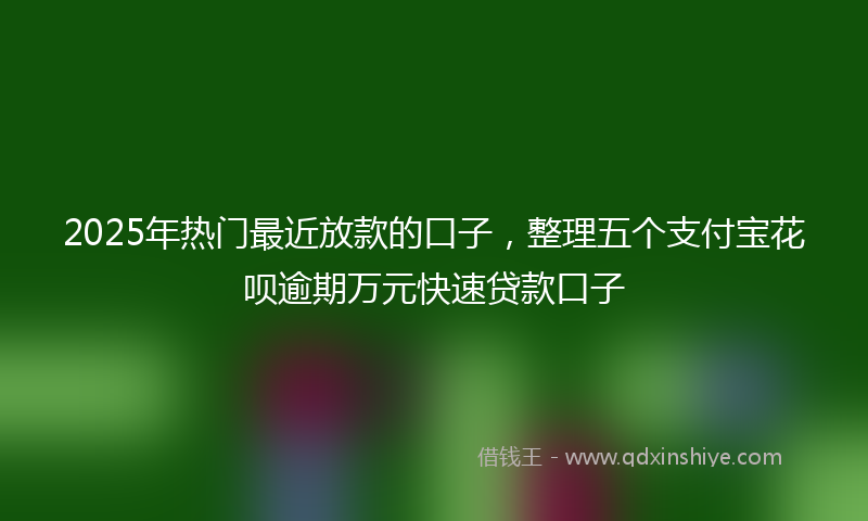 2025年热门最近放款的口子，整理五个支付宝花呗逾期万元快速贷款口子