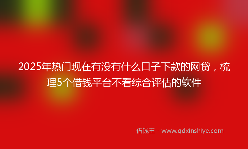 2025年热门现在有没有什么口子下款的网贷，梳理5个借钱平台不看综合评估的软件