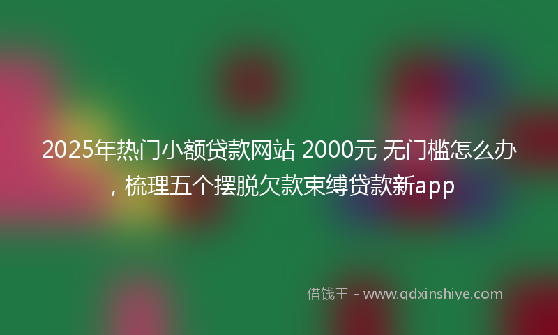 2025年热门小额贷款网站 2000元 无门槛怎么办，梳理五个摆脱欠款束缚贷款新app