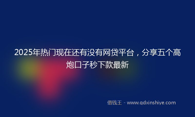 2025年热门现在还有没有网贷平台，分享五个高炮口子秒下款最新