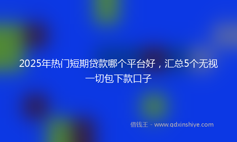 2025年热门短期贷款哪个平台好，汇总5个无视一切包下款口子
