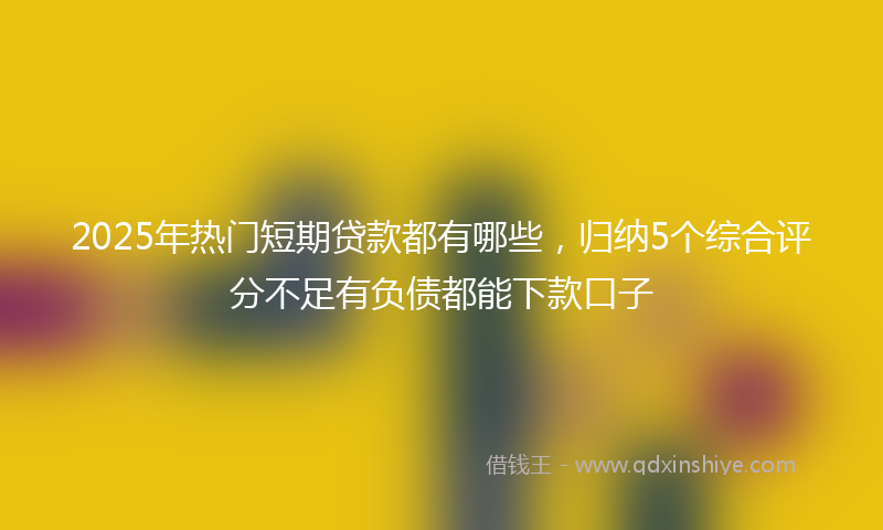 2025年热门短期贷款都有哪些，归纳5个综合评分不足有负债都能下款口子