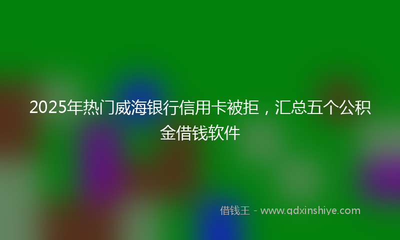 2025年热门威海银行信用卡被拒，汇总五个公积金借钱软件
