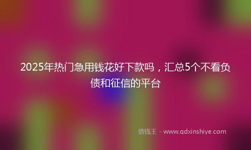2025年热门急用钱花好下款吗，汇总5个不看负债和征信的平台