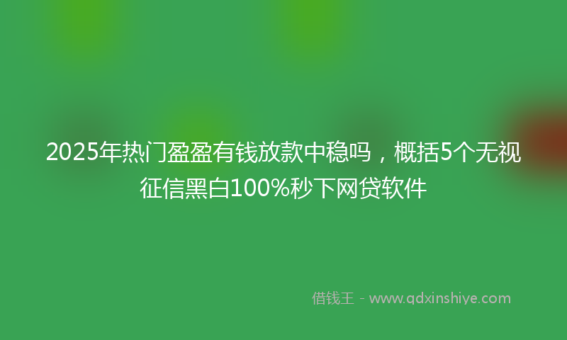 2025年热门盈盈有钱放款中稳吗，概括5个无视征信黑白100%秒下网贷软件