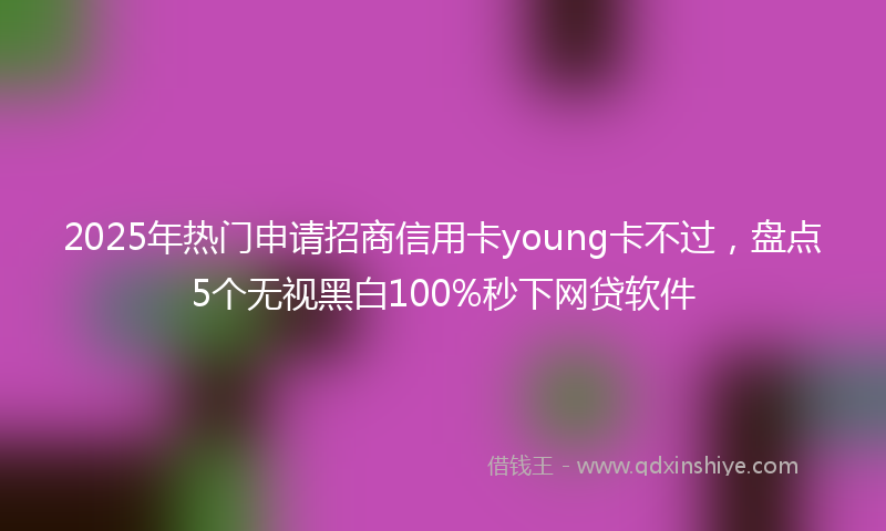 2025年热门申请招商信用卡young卡不过，盘点5个无视黑白100%秒下网贷软件