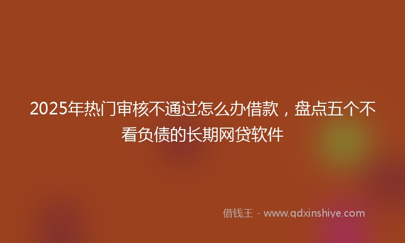 2025年热门审核不通过怎么办借款，盘点五个不看负债的长期网贷软件