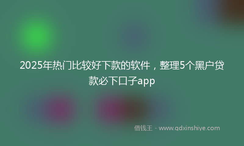 2025年热门比较好下款的软件，整理5个黑户贷款必下口子app
