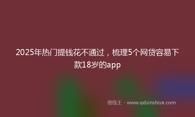 2025年热门提钱花不通过，梳理5个网贷容易下款18岁的app