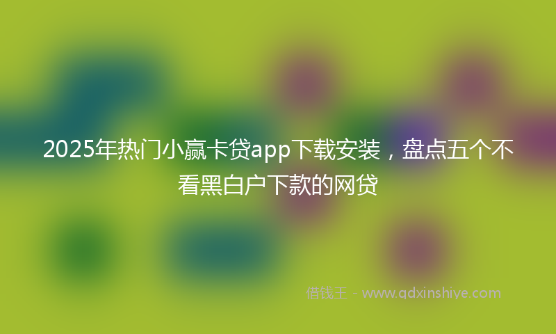 2025年热门小赢卡贷app下载安装，盘点五个不看黑白户下款的网贷