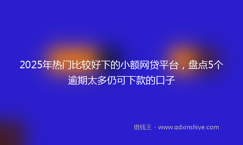 2025年热门比较好下的小额网贷平台，盘点5个逾期太多仍可下款的口子