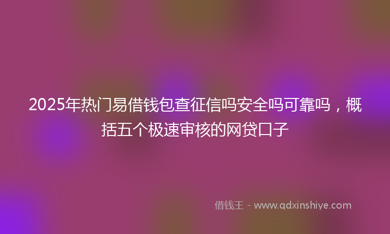 2025年热门易借钱包查征信吗安全吗可靠吗，概括五个极速审核的网贷口子