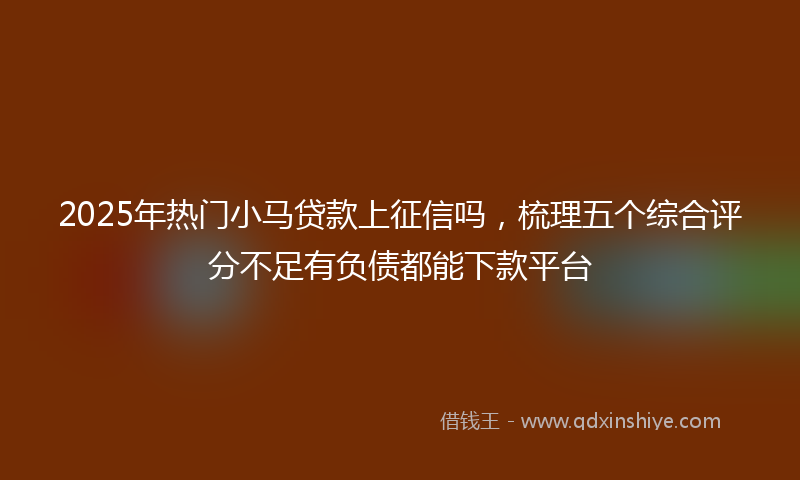 2025年热门小马贷款上征信吗，梳理五个综合评分不足有负债都能下款平台
