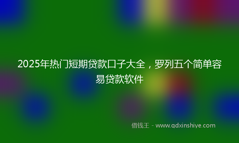 2025年热门短期贷款口子大全，罗列五个简单容易贷款软件