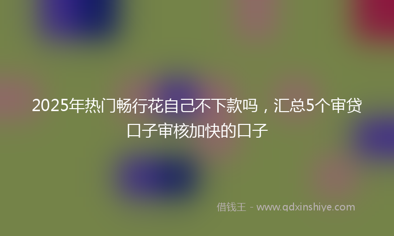 2025年热门畅行花自己不下款吗，汇总5个审贷口子审核加快的口子