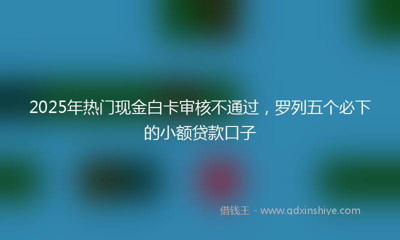 2025年热门现金白卡审核不通过，罗列五个必下的小额贷款口子
