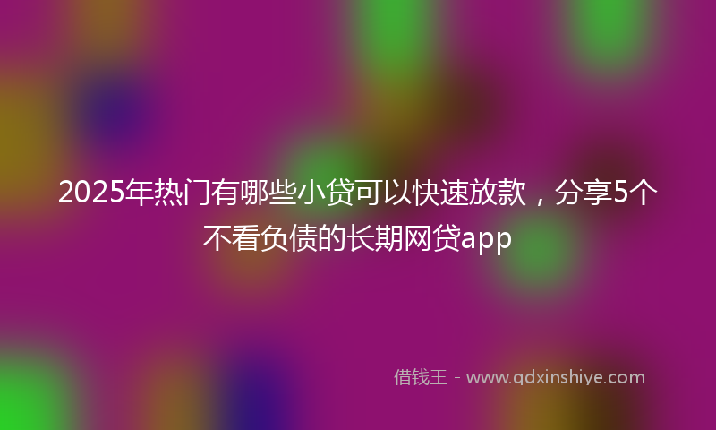 2025年热门有哪些小贷可以快速放款，分享5个不看负债的长期网贷app