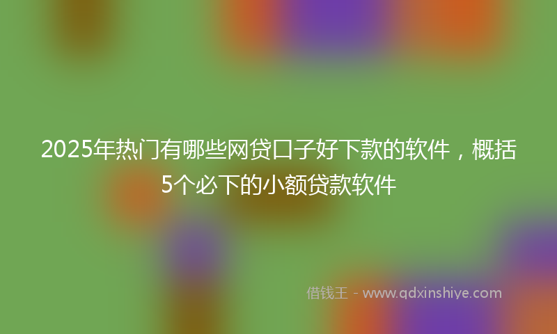 2025年热门有哪些网贷口子好下款的软件，概括5个必下的小额贷款软件
