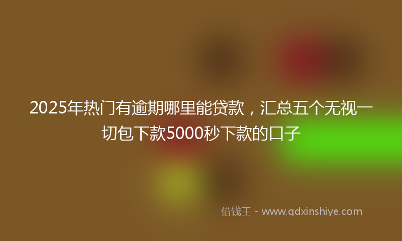 2025年热门有逾期哪里能贷款，汇总五个无视一切包下款5000秒下款的口子